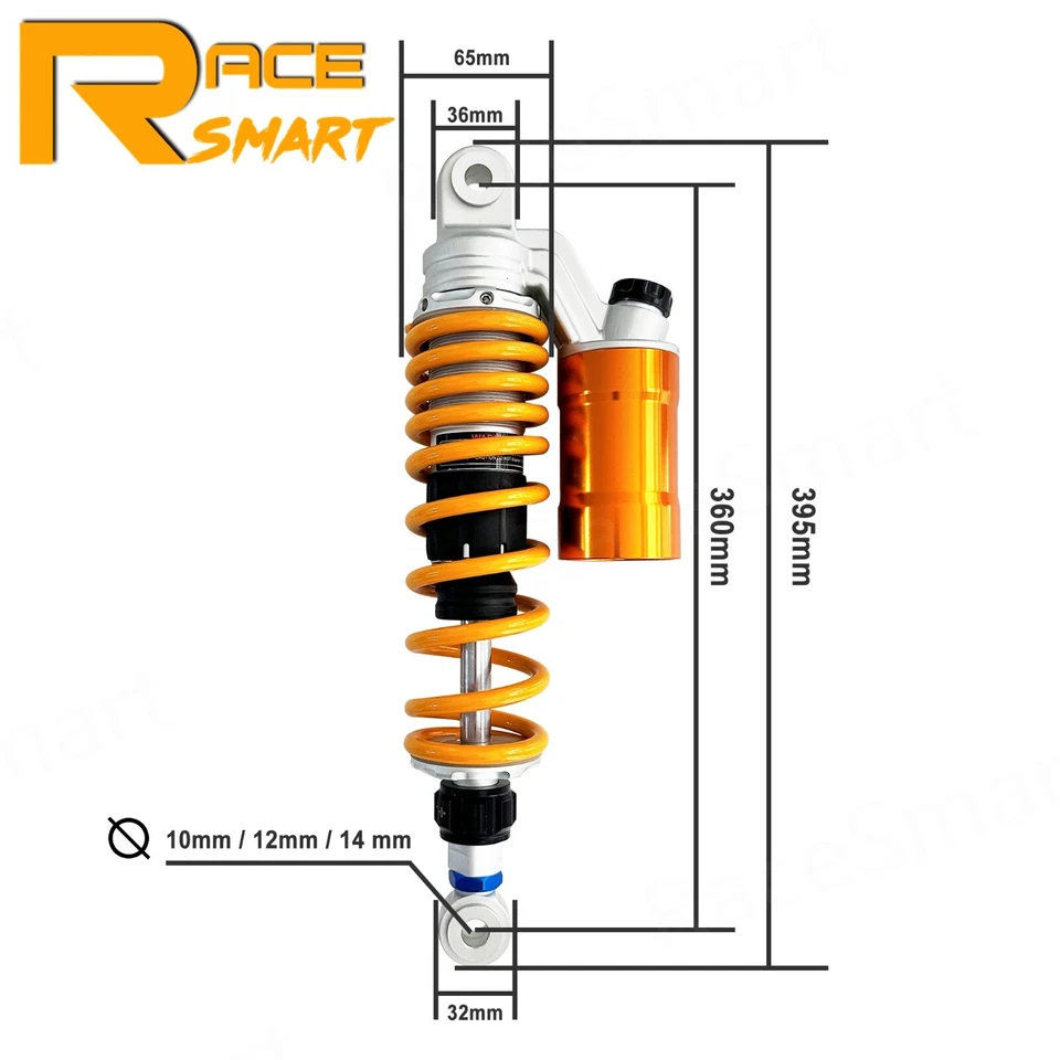 Amortiguador trasero 360 mm/14" para Honda CB1000 Super Four 1992 1993 1994 1995 Foto 2 de 4