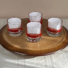 Bacardi Rum Football Glasses Sports Tumblers Cleveland Browns Orange Stripe