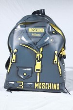 Moschino unisex leather backpack Made in Italy