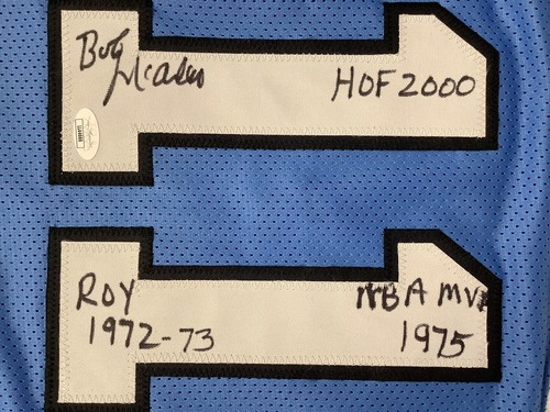 Bob McAdoo Signed Jersey #11 Basketball Buffalo Braves Autograph STATS HOF JSA 2 - Picture 3 of 5