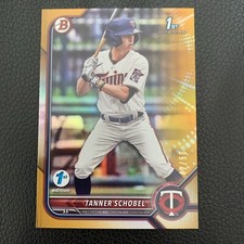 2022 BOWMAN DRAFT 1ST EDITION TANNER SCHOBEL GOLD FOIL 42/50 Minnesota Twins