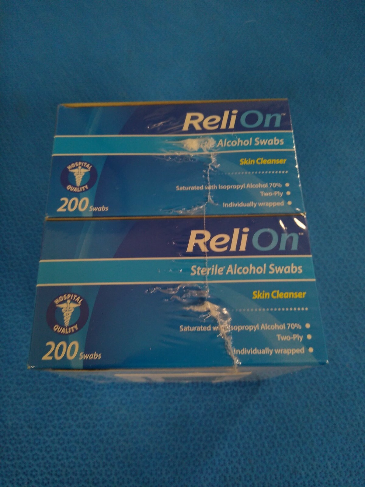 ReliOn #WAL45581RV1 Sterile Alcohol Skin Clensing Swabs, Two-Ply, Qty-400 Swabs