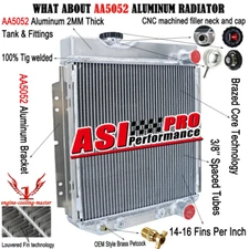 4 ROW Aluminium Radiator for 1960-1966 65 Ford Mustang Falcon Ranchero Comet V8