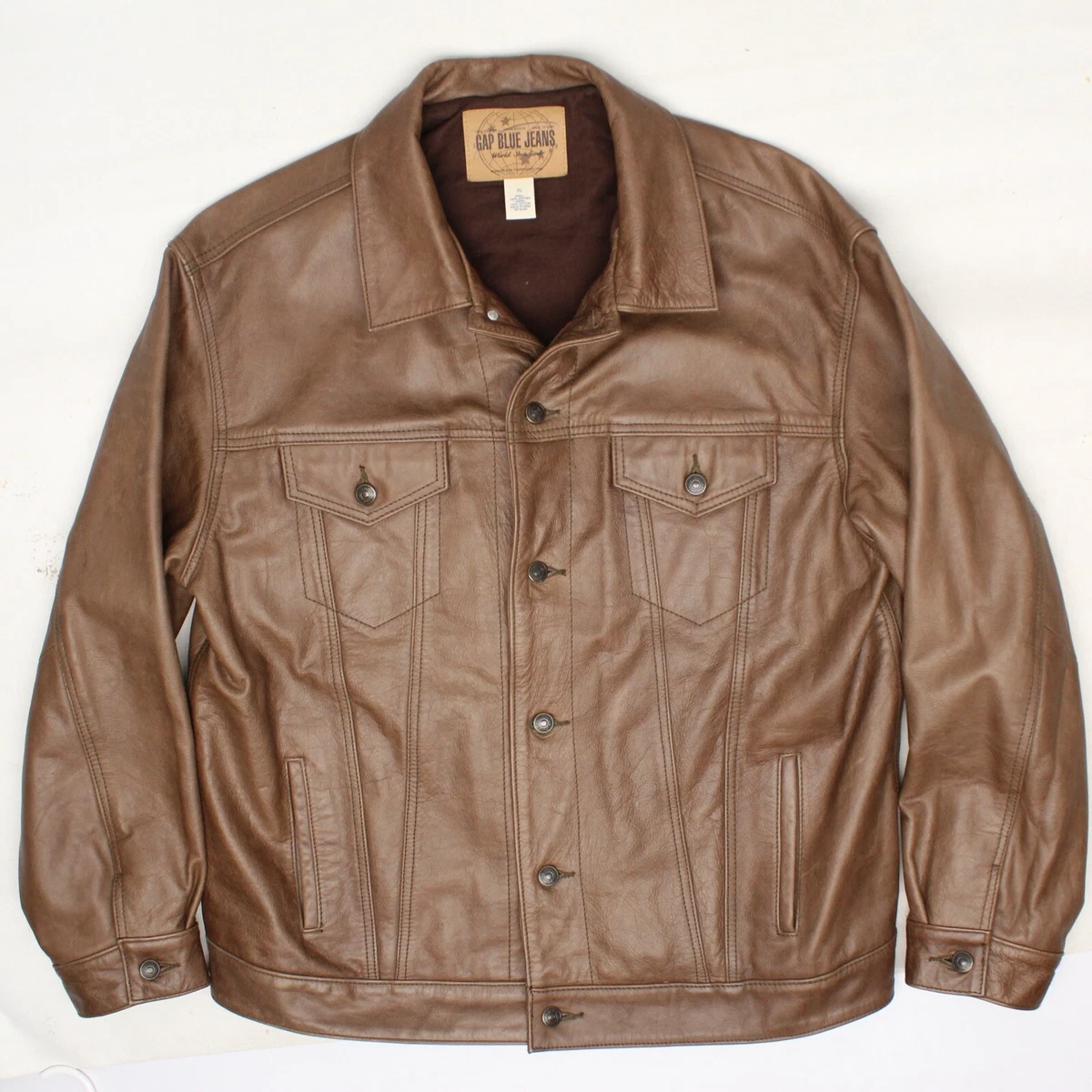 Gap blue jeans leather cheap jacket