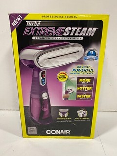 Conair Turbo Extreme Steam Hand Held Fabric Steamer Plum 1550w