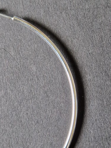 925 STERLING SILVER FINE FILLED 70MM ROUND HOOPED EARRINGS & FREE GIFTBOX. - Picture 6 of 13