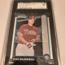1999 Bowman Chrome PAT BURRELL GOLD RC SGC 96 9 Phillies