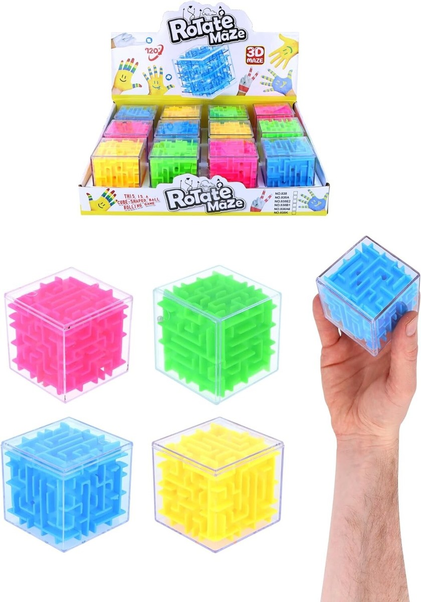 Hexagon Maze Ball Puzzle Cube 3D Large Brain Teaser Maze Cube Ball ...