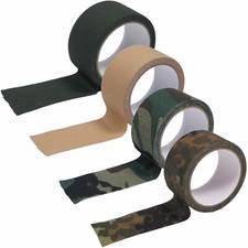 MFH Self-Adhesive Fabric Duct Tape 10m Army Military Hunting Stealth Camouflage
