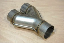 Single 2.5", Dual 2.5 Y-pipe Universal Ypipe Y Pipe Aluminized Dual Exhaust 2.50