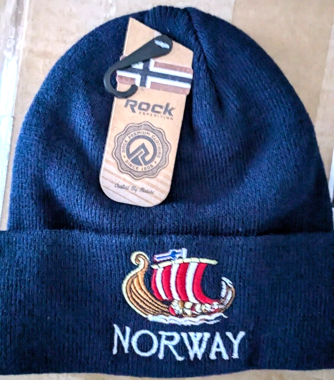 Norway Viking Ship Knit Hat, NEW