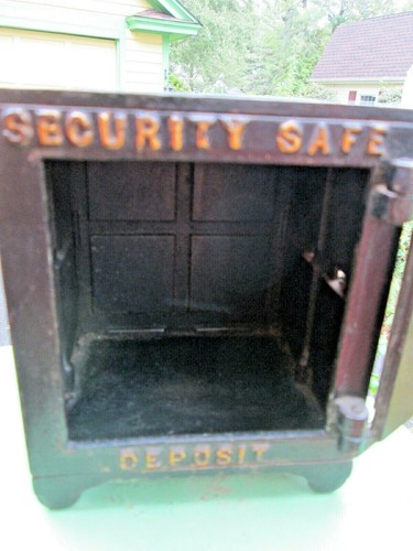 Antiguo HIERRO FUNDIDO CI SEGURIDAD DEPÓSITO Todavía Combinación Banco Años 1880 Pequeño - Imagen 5 de 9