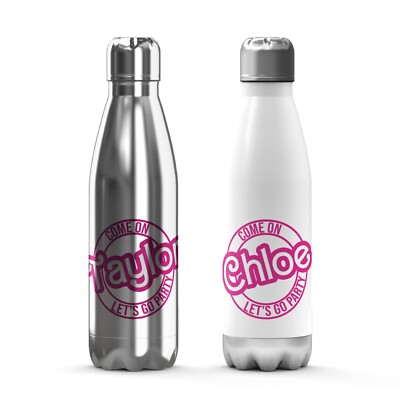 Personalisierte Barbie Thermoskanne Lets Go Party Hen do Modepuppe Fan Geschenk für sie
