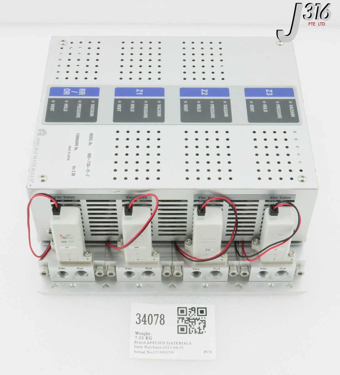 34078 APPLIED MATERIALS SMC 4-PORT DNET UPA MOD A-SIDE 300MM INOI