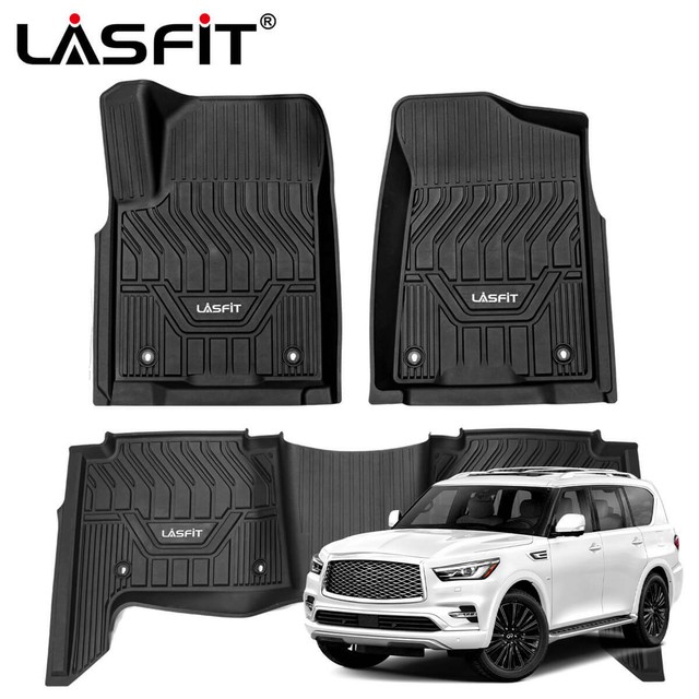Lasfit TPE Floor Mats Liners for Nissan Armada 2017 2018 Front&Rear All