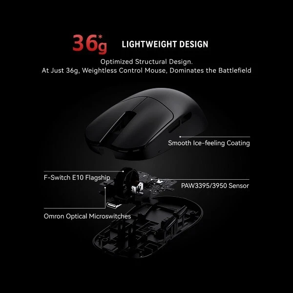 ATK VXE MAD R+ Wireless 8K Gaming Mouse – PAW3395, Nordic 5284 42g LIGHT Mouse - Image 3 of 4