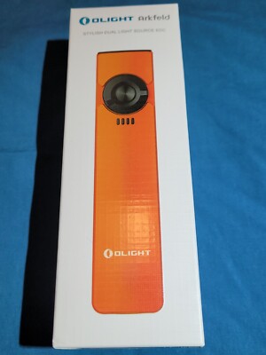Olight Arkfeld Flat Flashlight Green Laser & White Light, Cool White, Orange