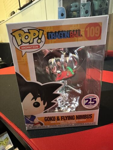 Funko Pop! Vinile: Dragon Ball Z - Goku & Flying Nimbus (argento) (cromato) -... - Foto 1 di 6