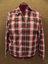 Catalina New Nos Womens Xl Red Blue White Plaid Sporty Jacket Golf Sailing Sport