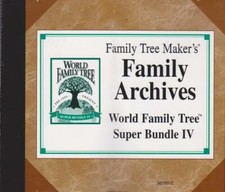 Family Tree Maker: Archives World Family Tree: Super Bundle IV 4 PC CD set 18-22