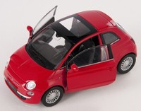 Blitz Versand Fiat 500 2007 Rot / Red Welly Modell Auto 1:34 Neu & Ovp