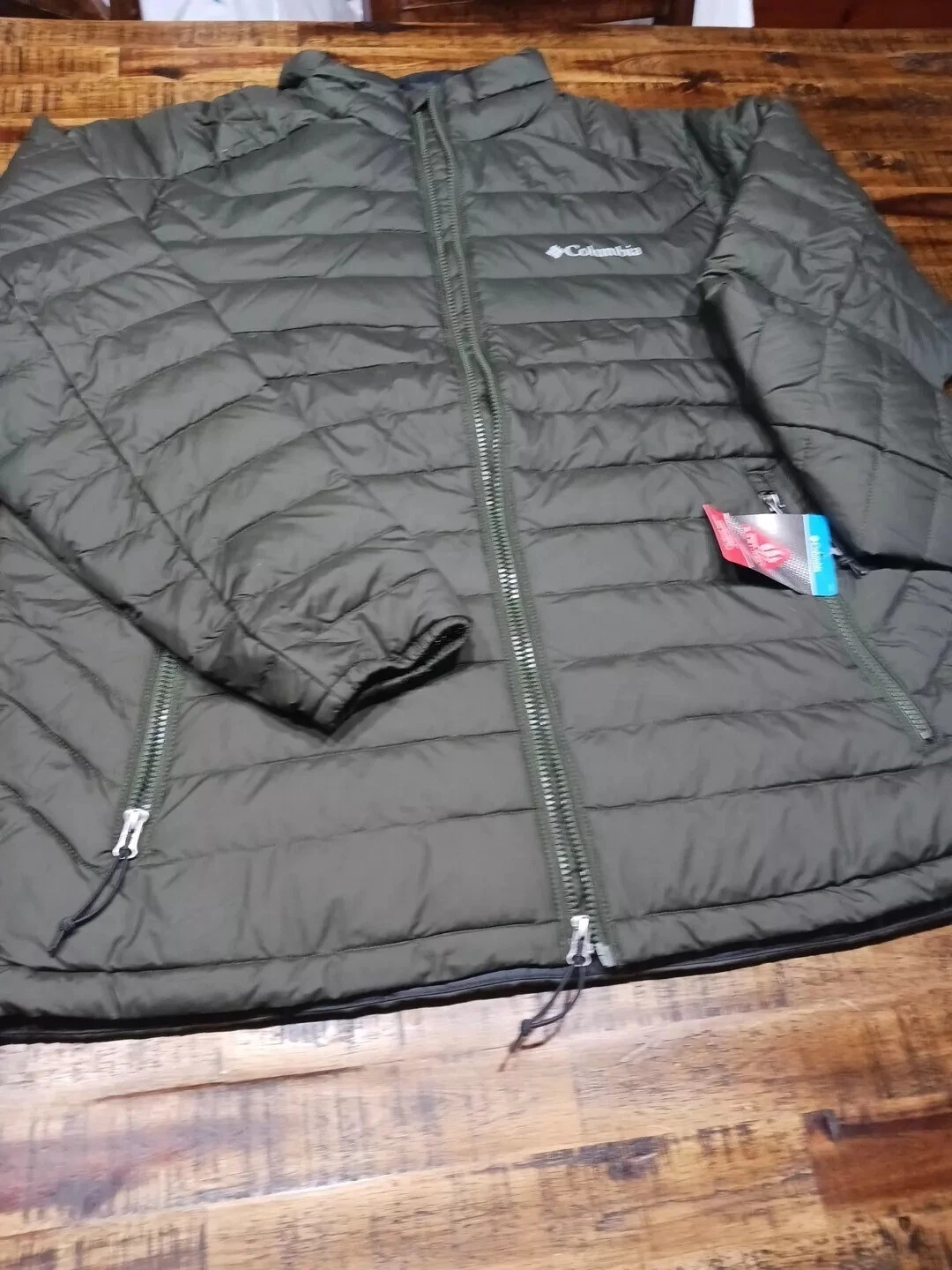 Columbia Men's White Out II Omni Heat Insulated FS Jacket Size XL Green NWT