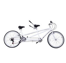 Bicicleta tándem de acero de una sola velocidad Lanying de dos plazas Fat Tire 26 pulgadas