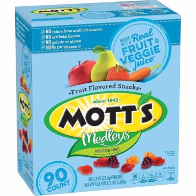 Mott's Fruit Flavored Snacks Assorted Fruit (90 ct.)(Pack of 3)