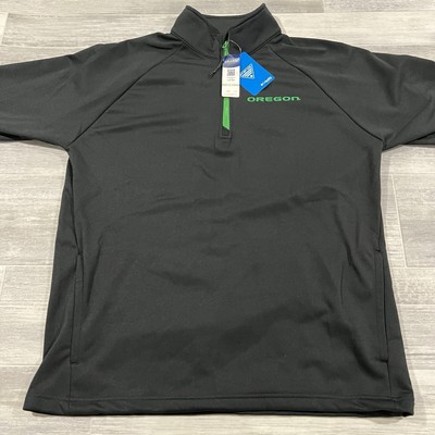 Columbia Oregon Ducks MENS L PFG TERMINAL TACKLE Fleece 1/4 ZIP Pullover Jacket