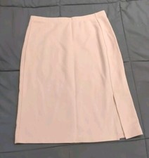 T Tahari Blush Side Slit Pencil Skirt Career Stretch Knee Length NWT