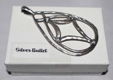 Silpada Sterling Silver "Starbright" Large Cubic Zirconia Teardrop Pendant S2356