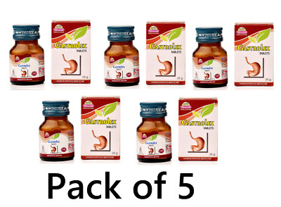 5X Wheezal Gastrolex Tablets 25g Each
