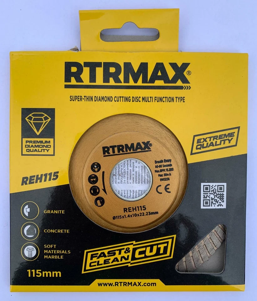 115mm 4.5"Angle Grinder Turbo Disc Porcelain TileThin Diamond Dry Cutting Disc - Image 2 of 4