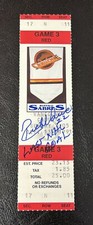 10/13/91 RICK VAIVE Signed LAST NHL GOAL #441 Full Ticket MAPLE LEAFS/SABRES