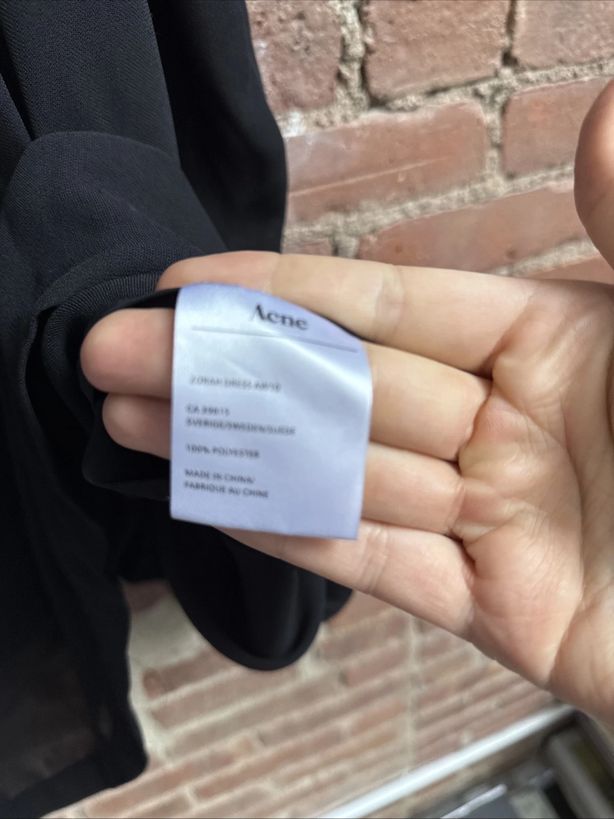 ACNE STUDIOS Abito donna Zorah drappeggiato Acne taglia 36 nero 2010 tutto