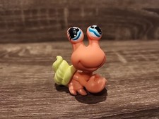 Littlest Pet Shop 2007 HERMIT CRAB Pink Body Yellow Shell Blue Eyes USED READ