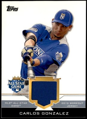 2012 Topps Update #AS-CAG Carlos Gonzalez All-Star Stitches Jersey E5