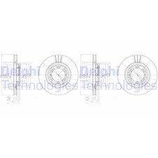 2X DELPHI BREMSSCHEIBEN 274mm BELÜFTET VORNE PASSEND FÜR HYUNDAI H-1 | BG4132