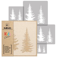 KIDS Reusable Plastic Stencils 5 pcs // FIR - SPRUCE