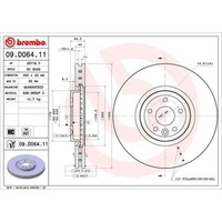 Brembo 2X Bremsscheibe Vorne Ø350 Mm InnenbelüFtet FüR Jaguar XE X760 2.0 D AWD