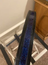 Vintage 22” Wood Bass Drum Hoop With Blue Sparkle Inlay 5/8”