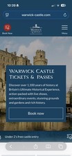 Warwick Castle Tickets Any Day Availablex5