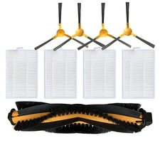 For Moosoo RT30 RT40 RT50 Vacuum Cleaners Main Roll Side Brush HYPA Filter Kit