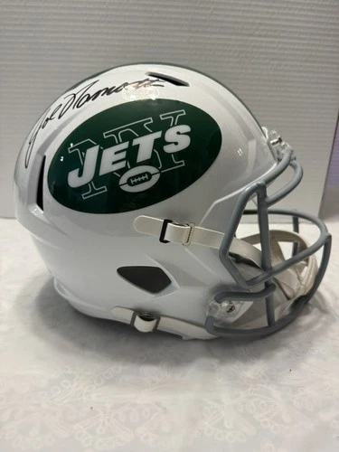 Joe Namath Autographed Signed New York Jets Full-Size Replica Helmet - Beckett