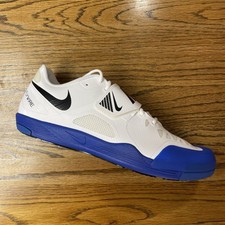 Nike Zoom Javelin Elite 2 Throw Spikes Shoes Men  s Size 9 White Royal Blue NIB