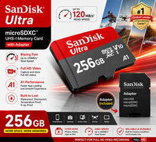 SanDisk Ultra 256GB Micro SDXC Card A1 C10 UHS-I 120MB/s Fast 4K
