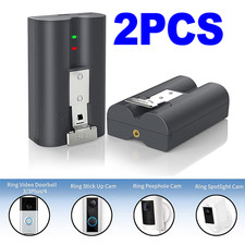 2-Pack Rechargeable Batteries for Ring Video Doorbell 2 3 3 4 Spotlight Cameras