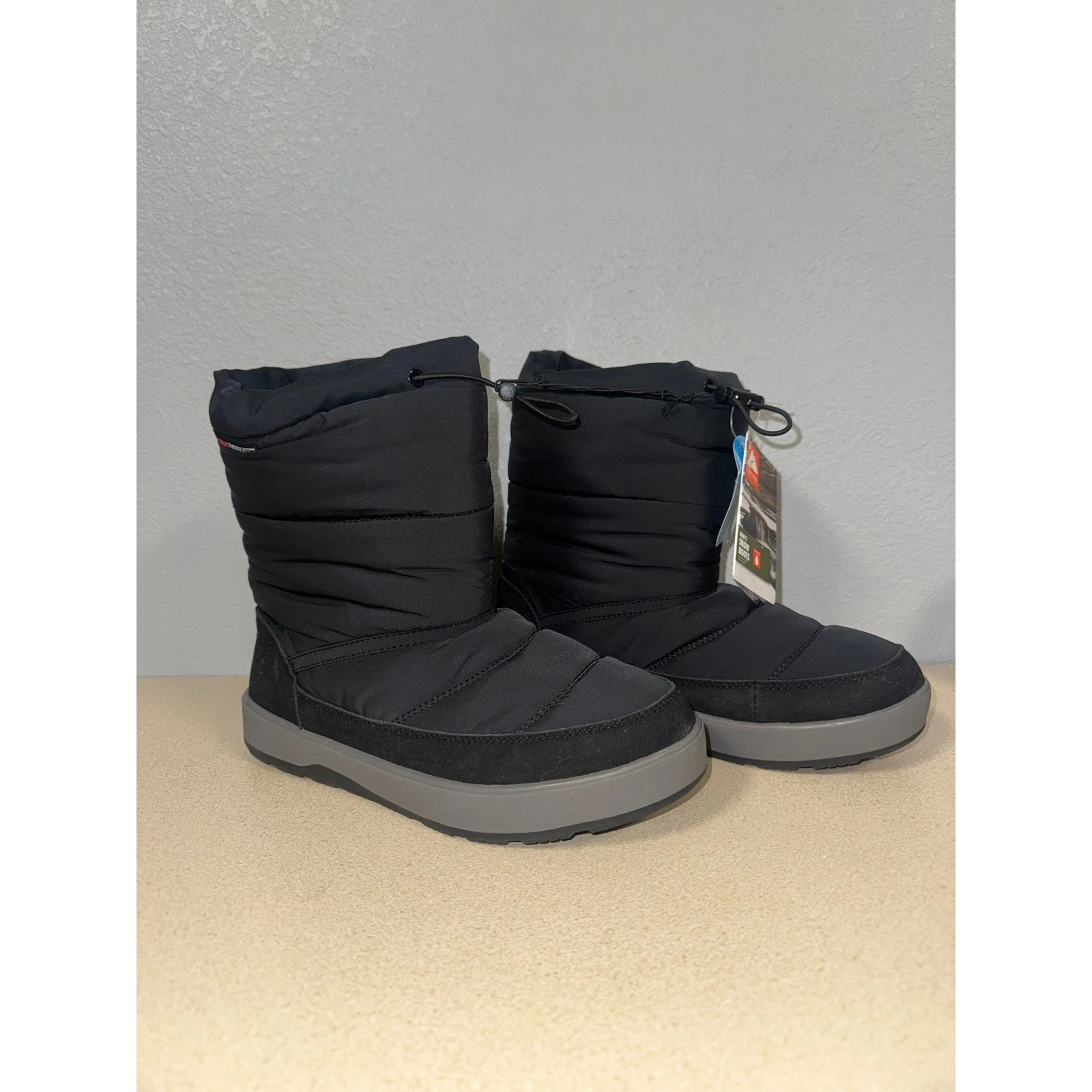 Ozark Trail Mens Snow Boots Black Waterproof Thinsulate Insulated Size 8 NWT