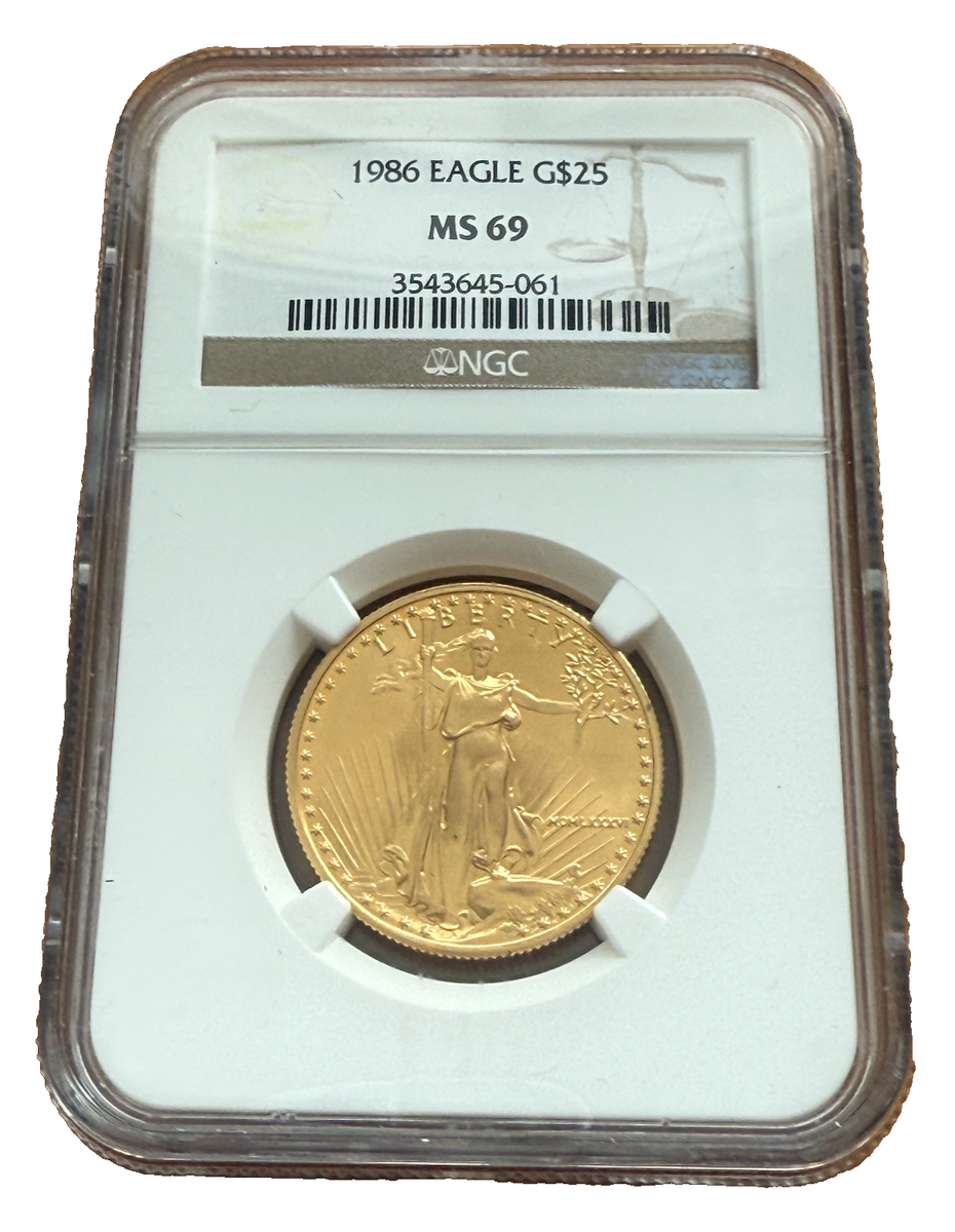 US 1986 Gold 1/2 oz $25 NGC MS69 Gold Eagle | eBay