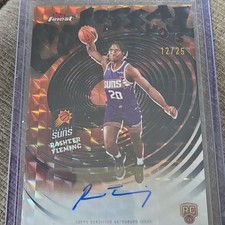 Topps Finest 2025-26 Colossal Shots Rasheer Fleming Suns Black Auto RC /25
